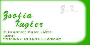 zsofia kugler business card